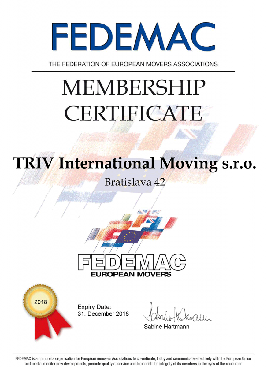 FEDEMAC certifikát